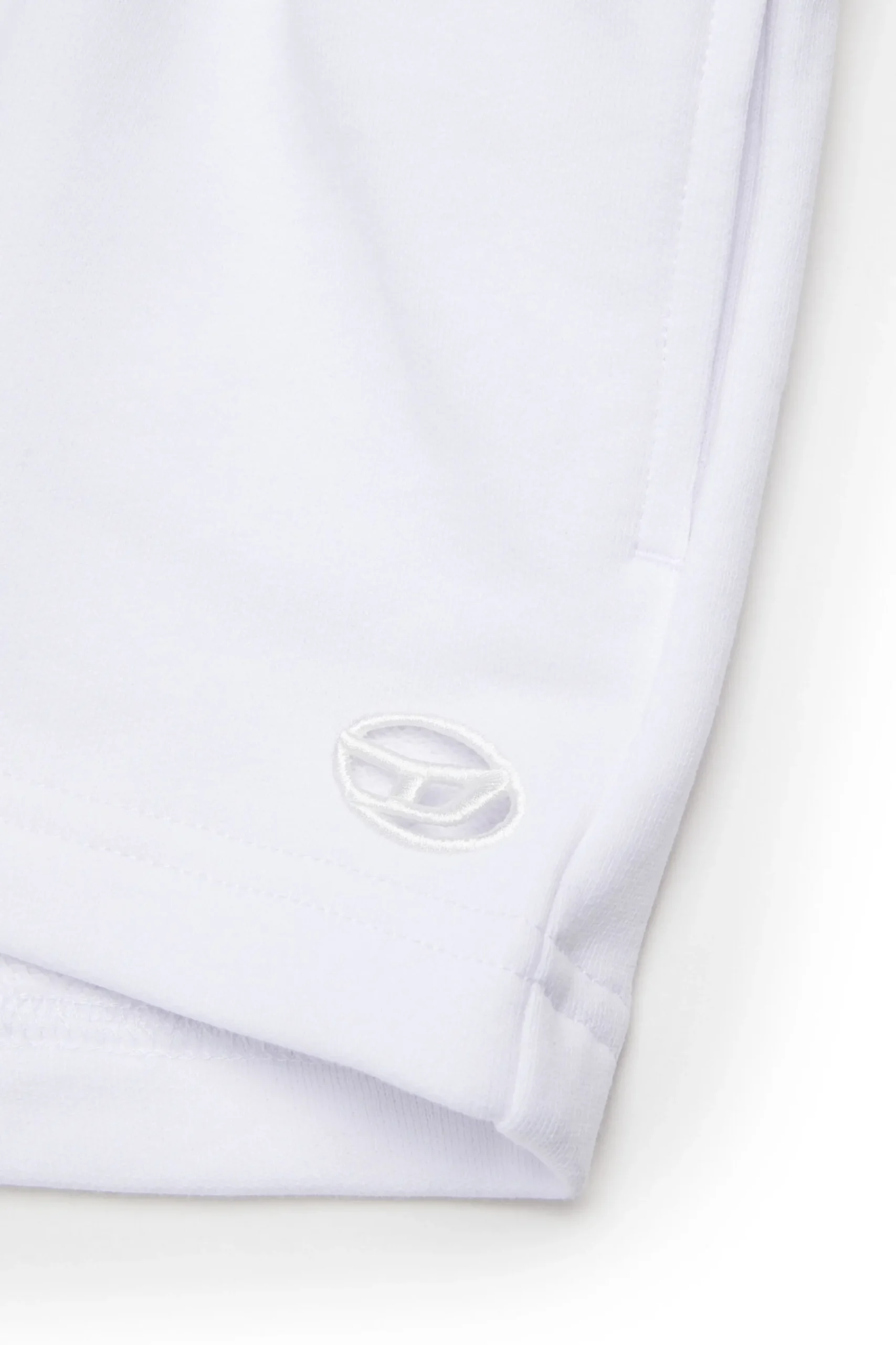 Shorts | Activewear>DIESEL Fleece shorts with Oval D logo white