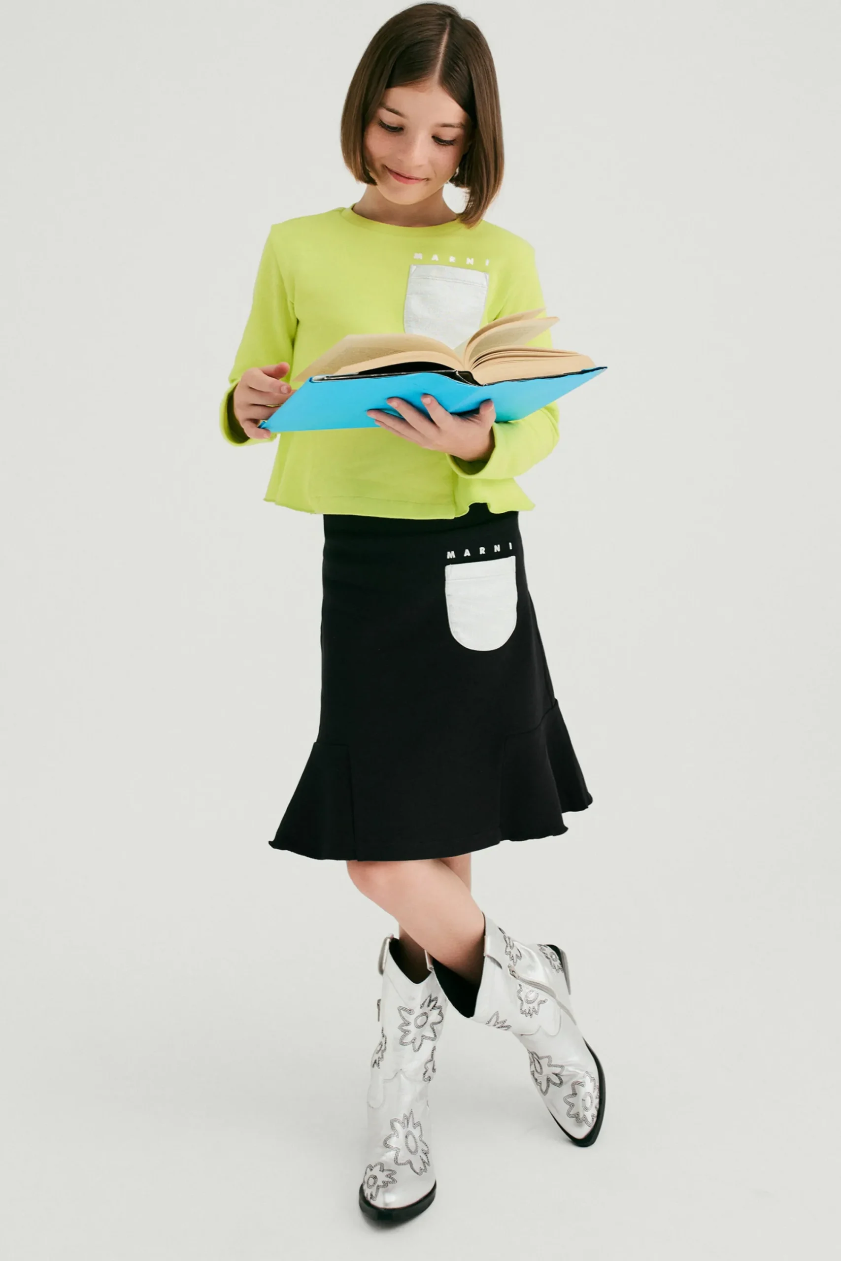 Skirts>MARNI Fleece skirt with mylar pocket black