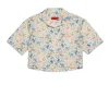 Shirts>MAX&Co. Floral allover poplin boxy shirt antique white