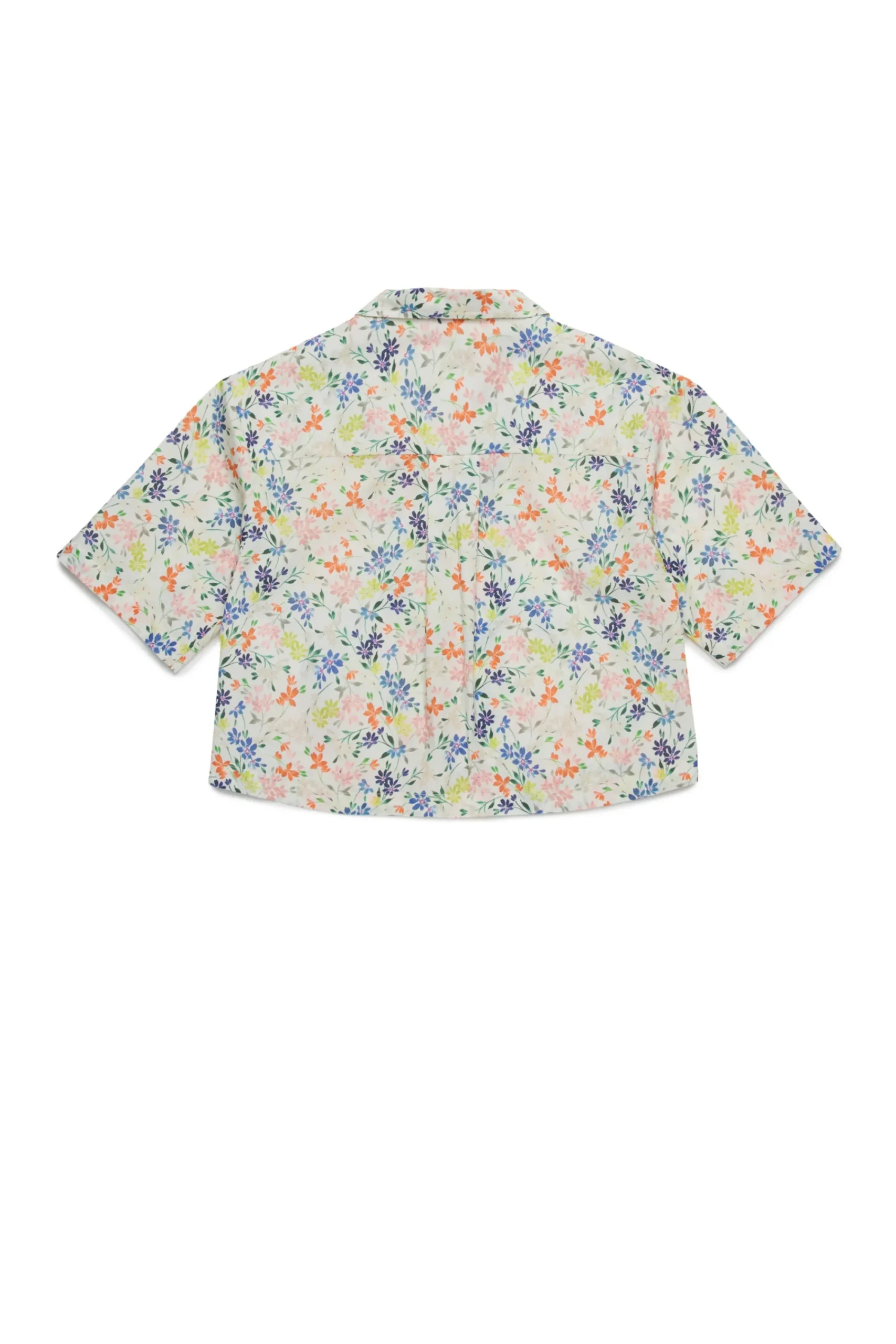 Shirts>MAX&Co. Floral allover poplin boxy shirt antique white
