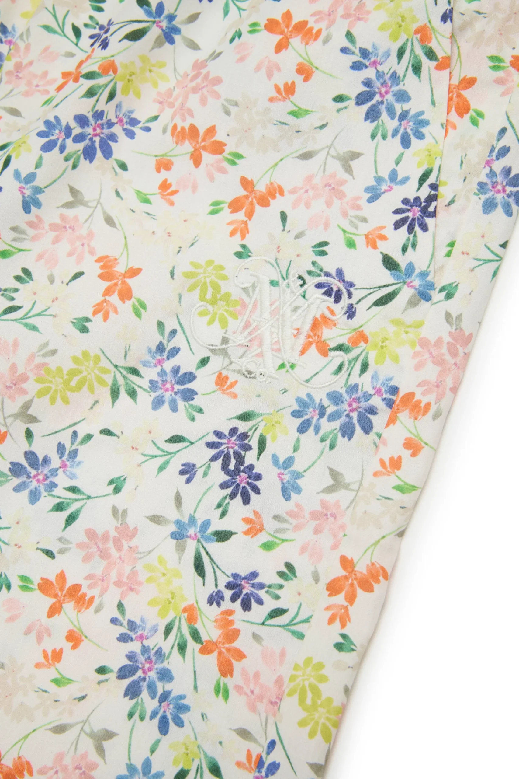 Pants | Party Looks>MAX&Co. Floral allover poplin wide pants antique white