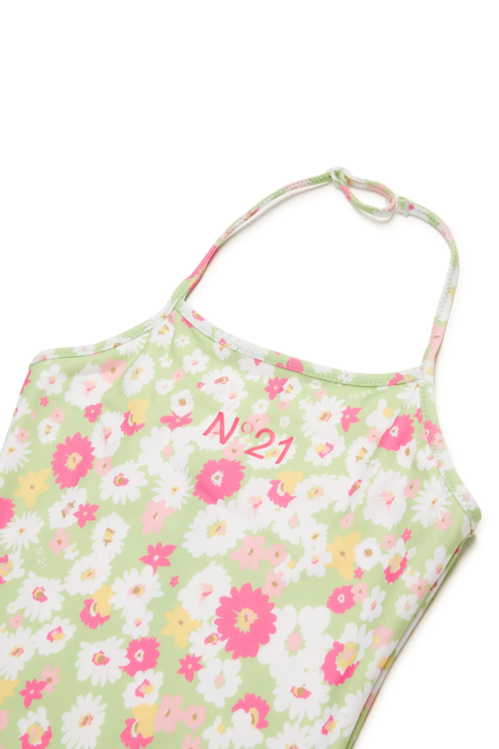 Swimwear | Swimwear>N°21 Floral one-piece swimsuit light mint green