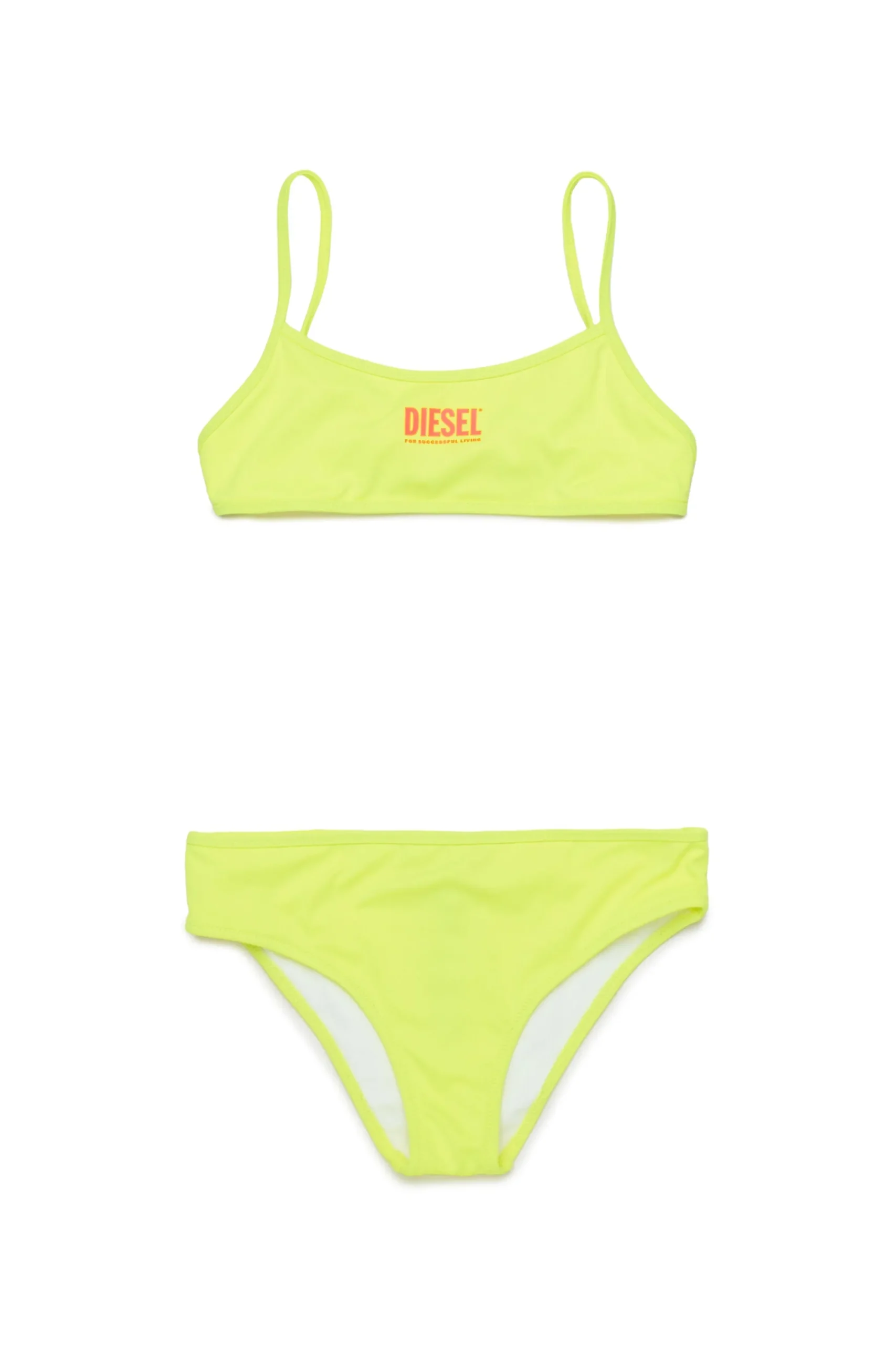 Swimwear | Swimwear>DIESEL Fluo bikini swimsuit with institutional logo fluo yellow