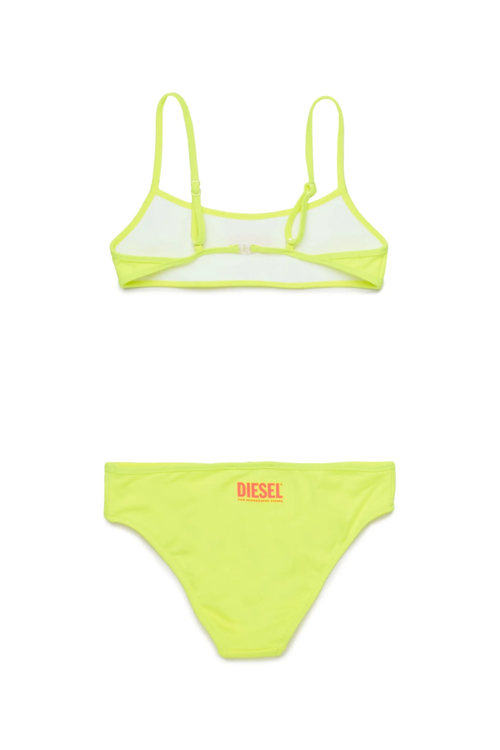 Swimwear | Swimwear>DIESEL Fluo bikini swimsuit with institutional logo fluo yellow