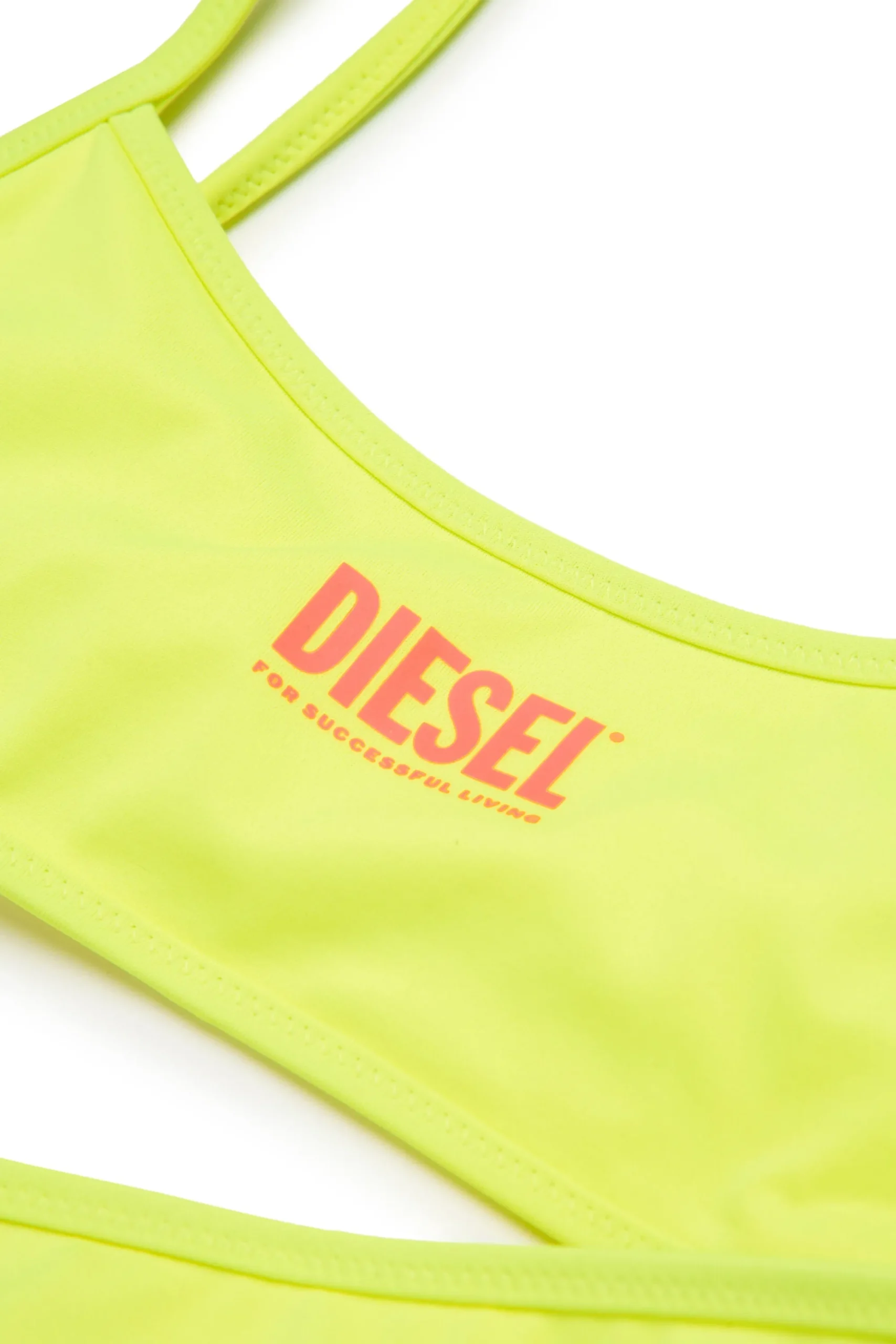 Swimwear | Swimwear>DIESEL Fluo bikini swimsuit with institutional logo fluo yellow