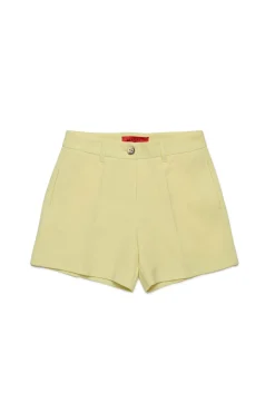 Shorts>MAX&Co. Formal shorts with a pleat cream yellow