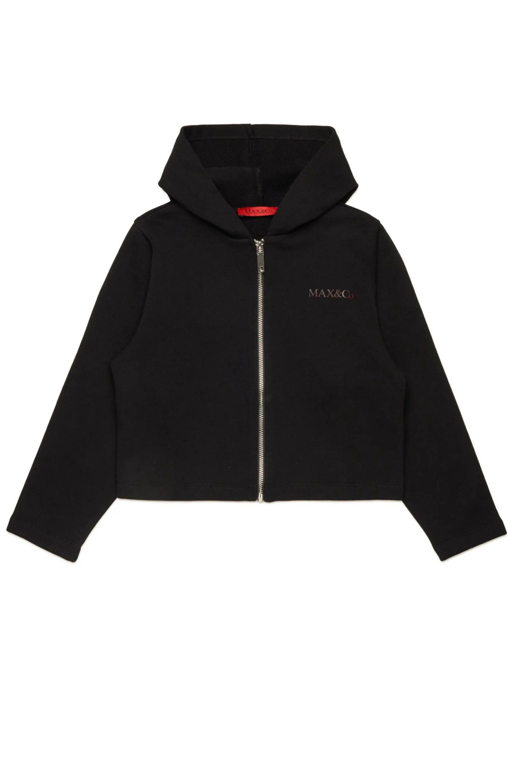 Sweatshirts>MAX&Co. Full-zip hooded sweatshirt black