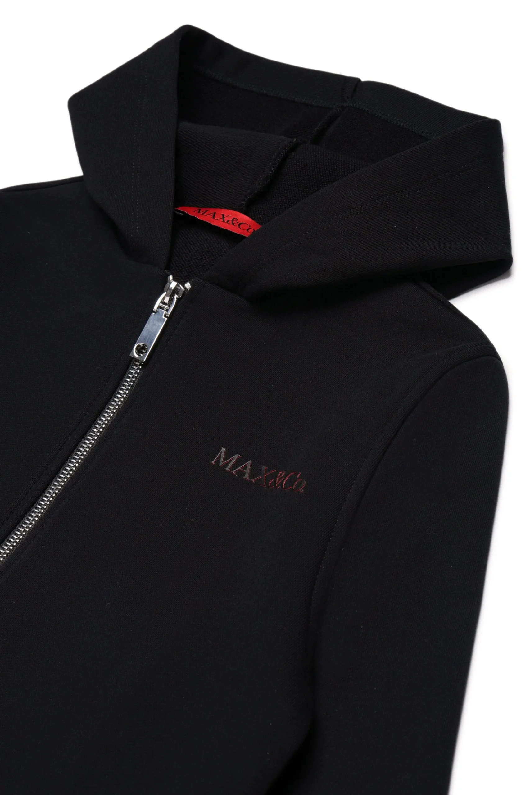 Sweatshirts>MAX&Co. Full-zip hooded sweatshirt black