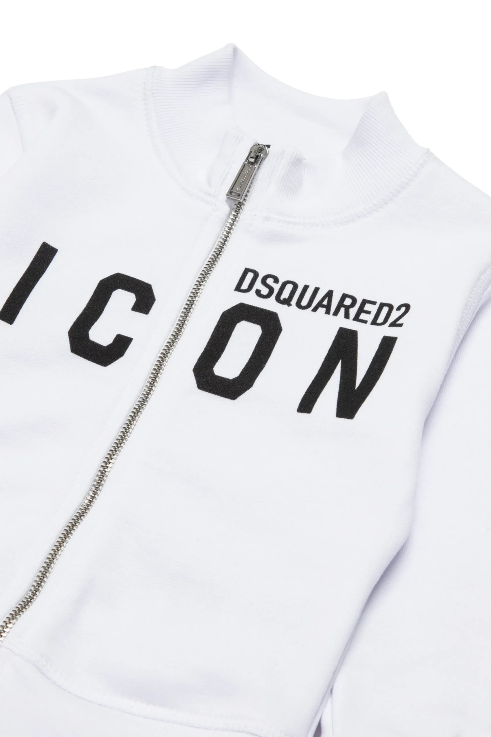 Sweatshirts | Activewear>DSQUARED2 Full-zip sweatshirt with ICON logo white
