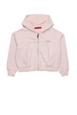 Sweatshirts | Activewear>MAX&Co. Full-zip sweatshirt with logo antique lilac pink