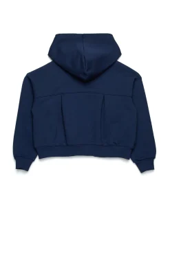 Sweatshirts | Activewear>MAX&Co. Full-zip sweatshirt with logo bluette