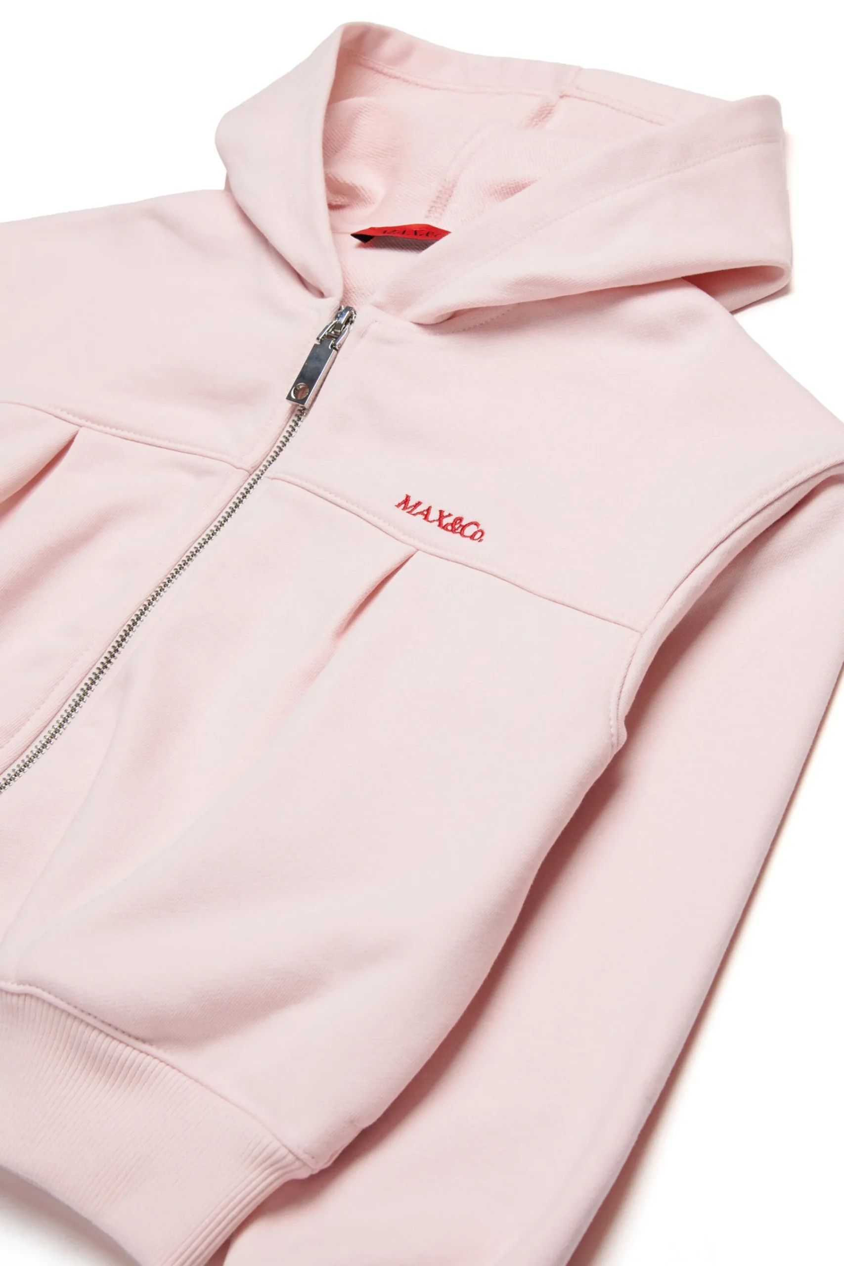 Sweatshirts | Activewear>MAX&Co. Full-zip sweatshirt with logo antique lilac pink