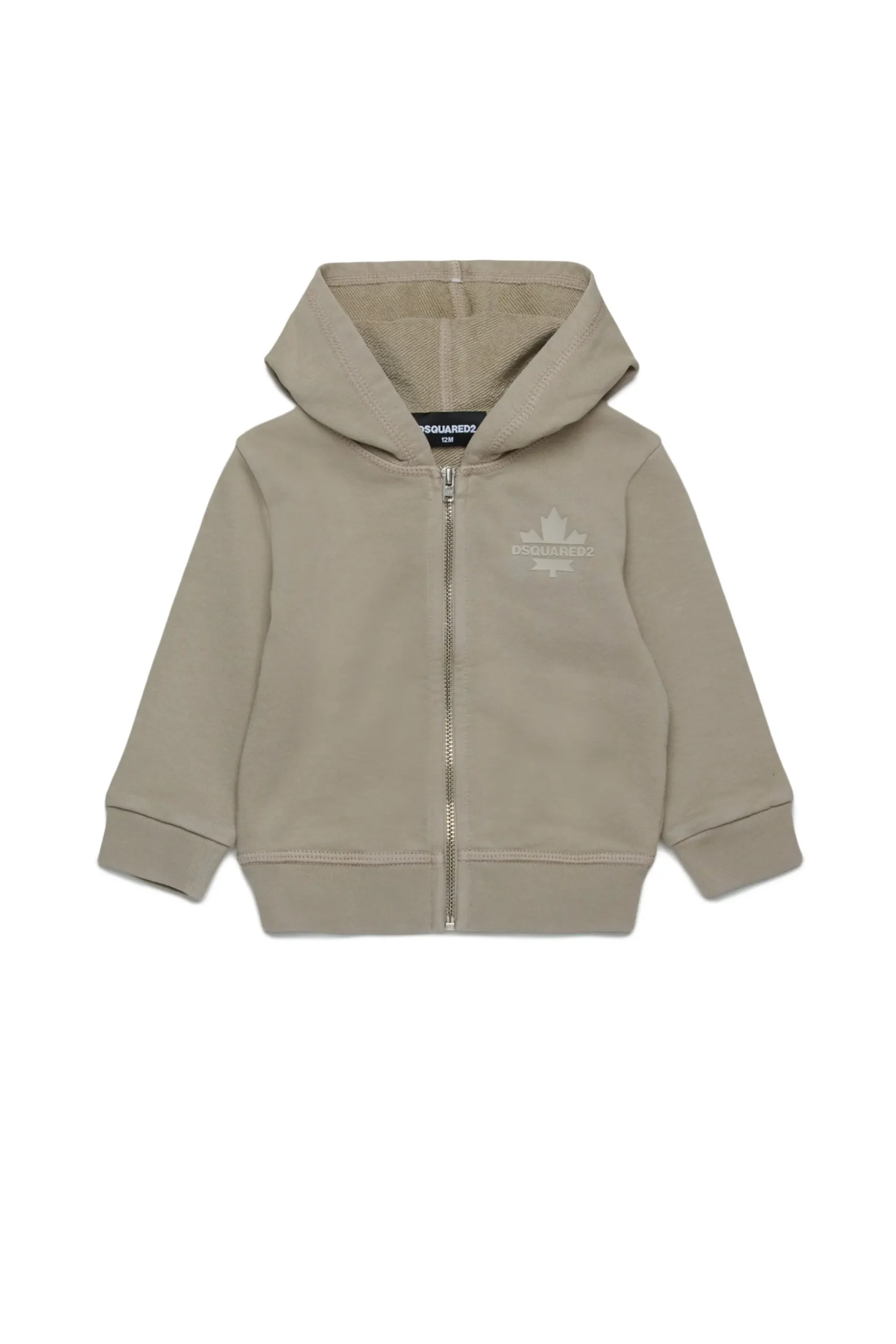 Sweatshirts | Activewear>DSQUARED2 Full-zip sweatshirt with Maple Leaf medium gray