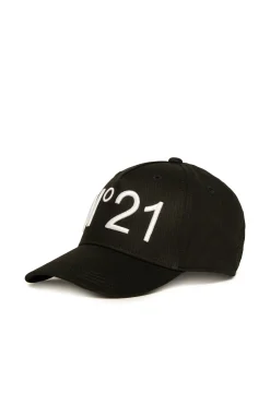 Hats And Caps | Hats And Caps>N°21 Gabardine baseball cap with logo black