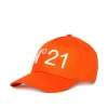 Hats And Caps | Logomania>N°21 Gabardine baseball cap with logo deep orange