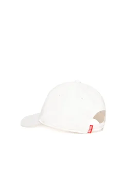 Accessories | Logomania>DIESEL Gabardine baseball cap with degradé logo white