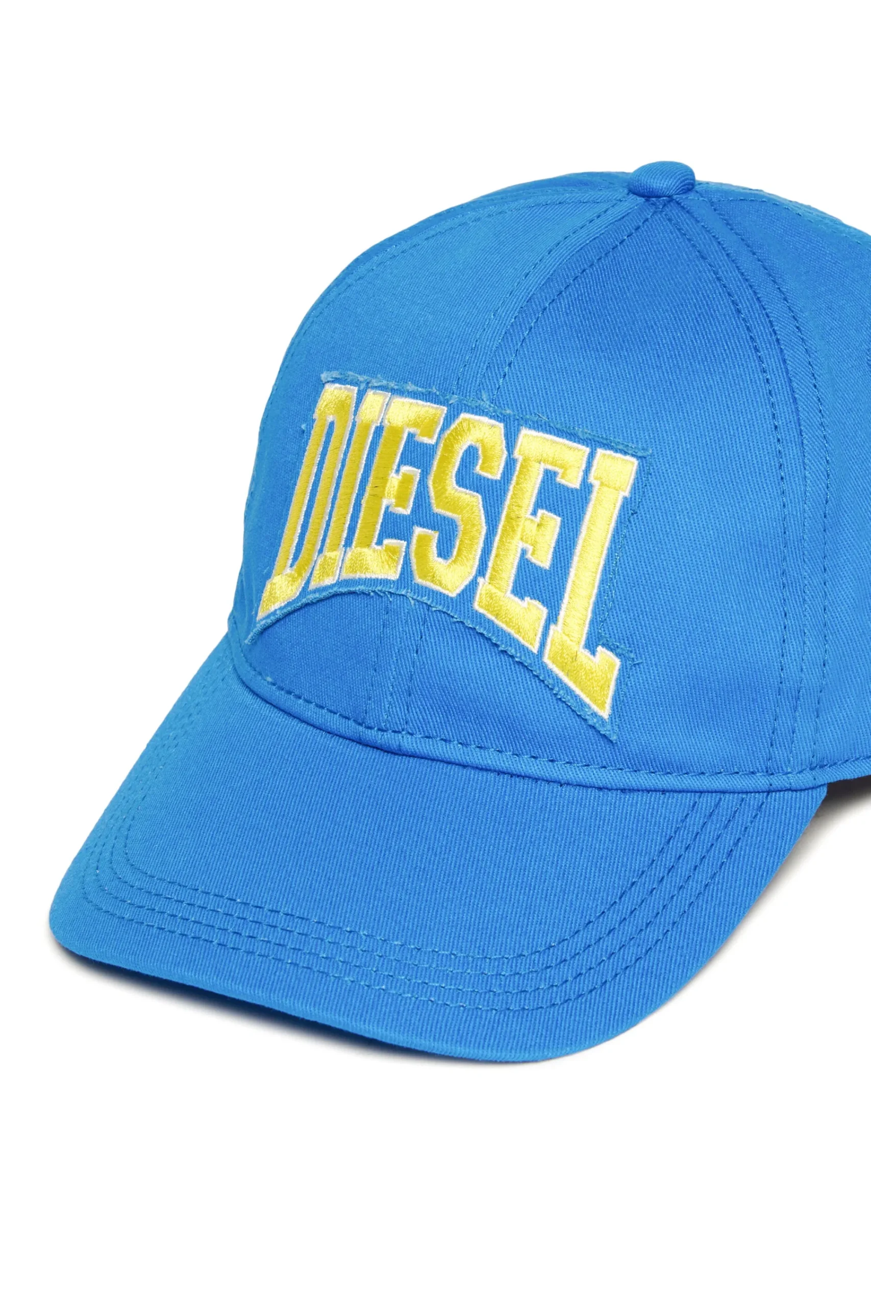 Logomania | Logomania>DIESEL Gabardine baseball cap with patch bright bluette