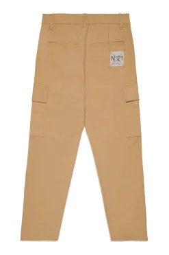 Pants>N°21 Gabardine cargo pants sand