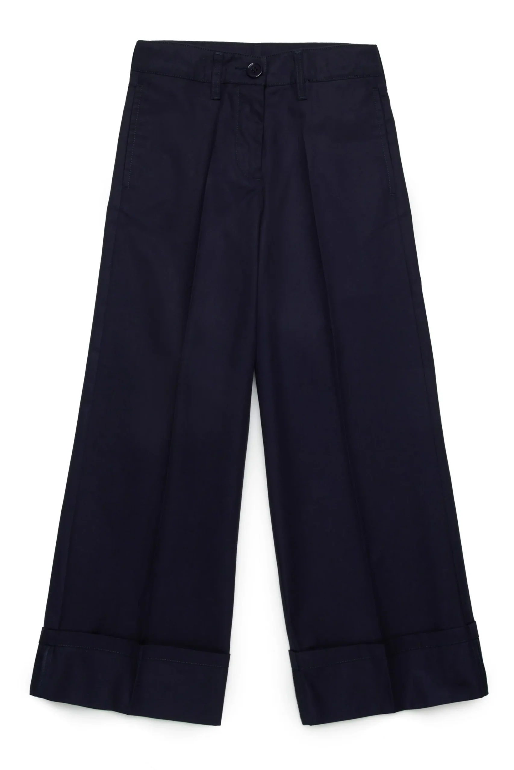 Pants | Party Looks>MARNI Gabardine chino pants with pleats blue navy