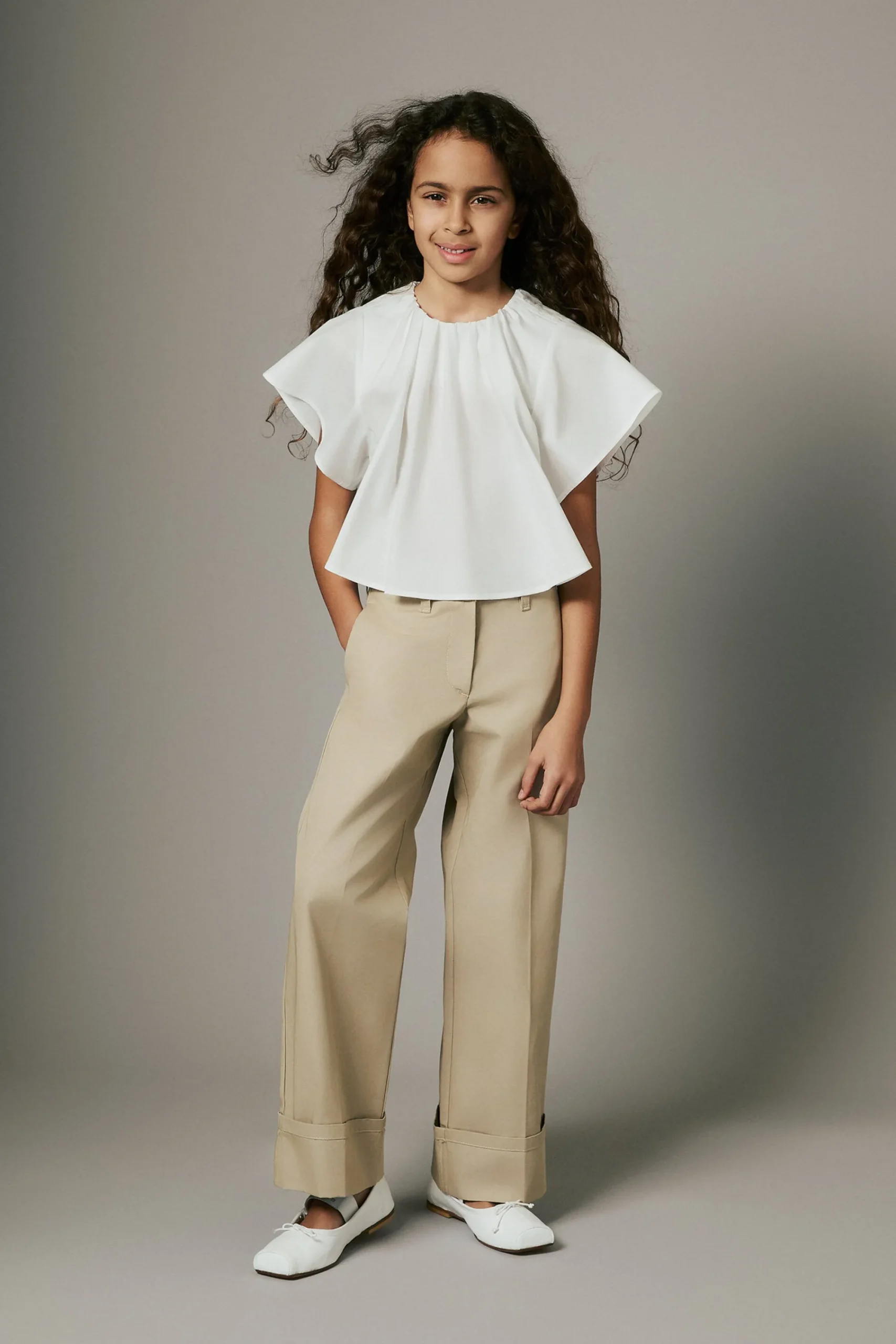 Pants | Party Looks>MARNI Gabardine chino pants with pleats sand