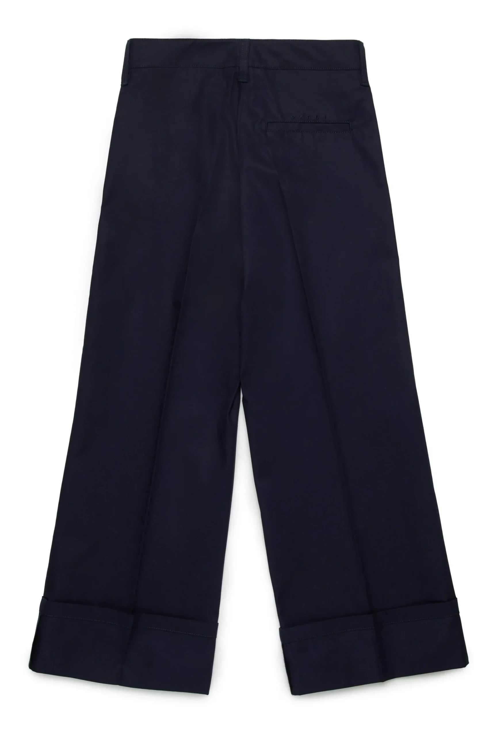 Pants | Party Looks>MARNI Gabardine chino pants with pleats blue navy
