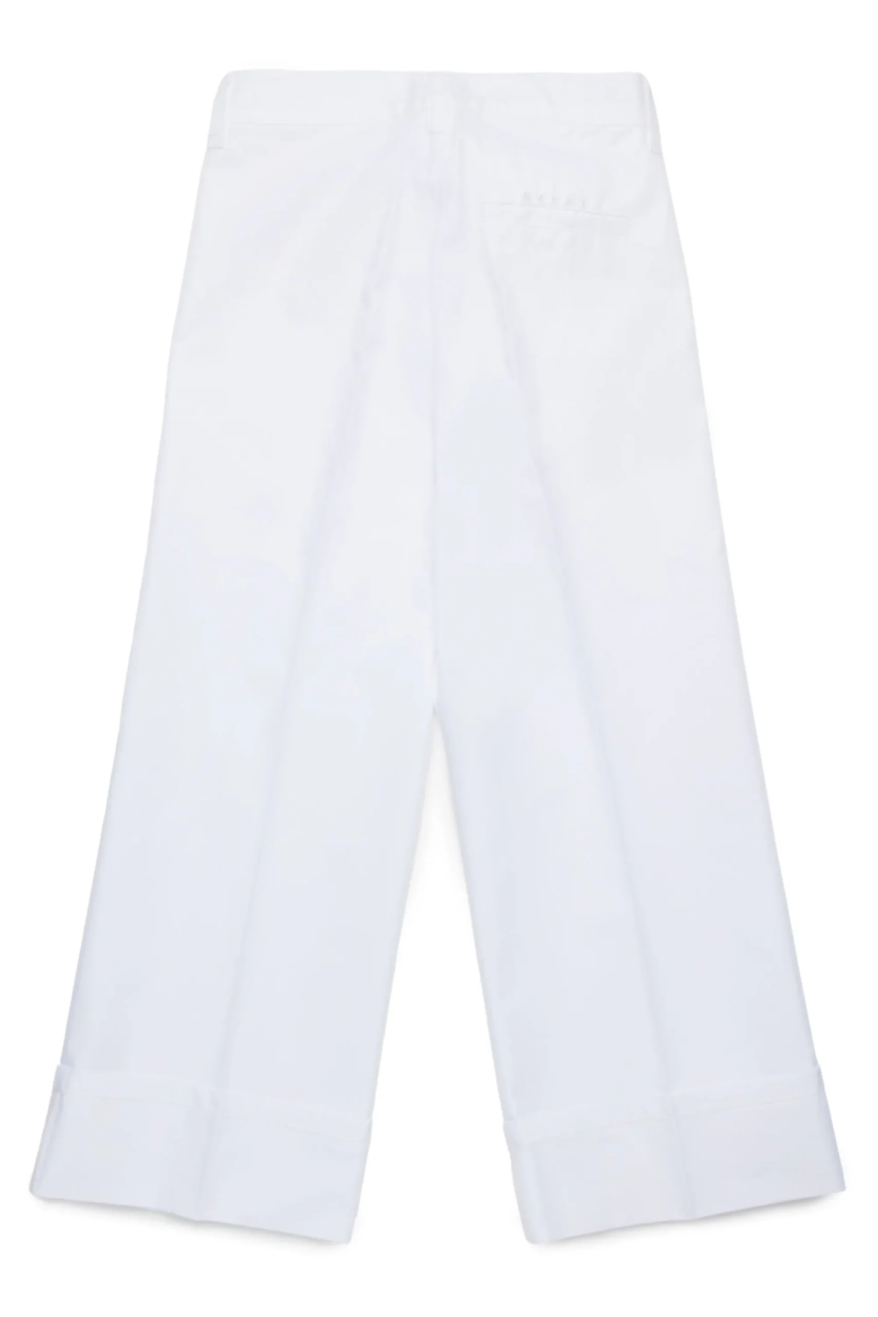 Pants | Party Looks>MARNI Gabardine chino pants with pleats white