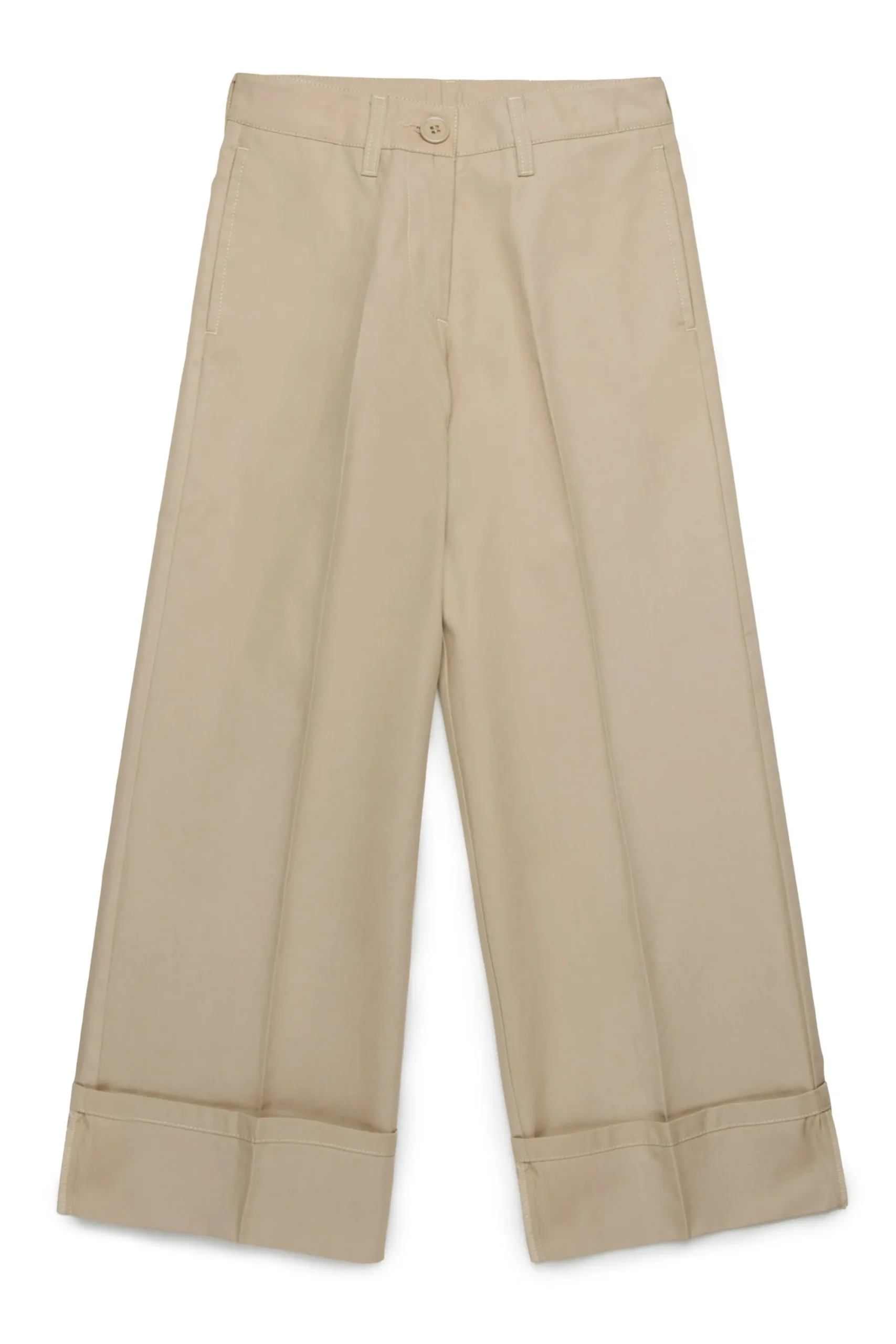 Pants | Party Looks>MARNI Gabardine chino pants with pleats sand