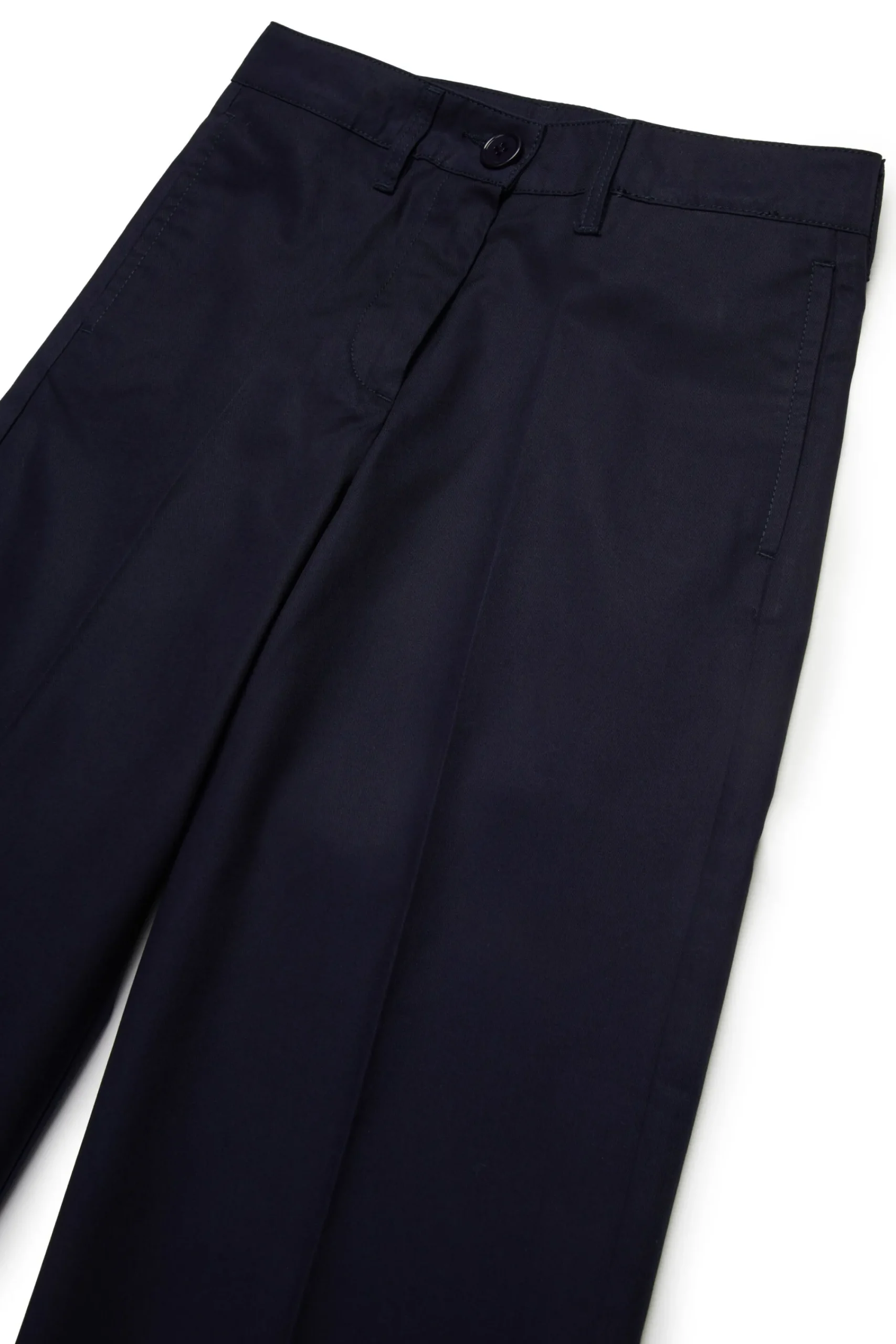 Pants | Party Looks>MARNI Gabardine chino pants with pleats blue navy