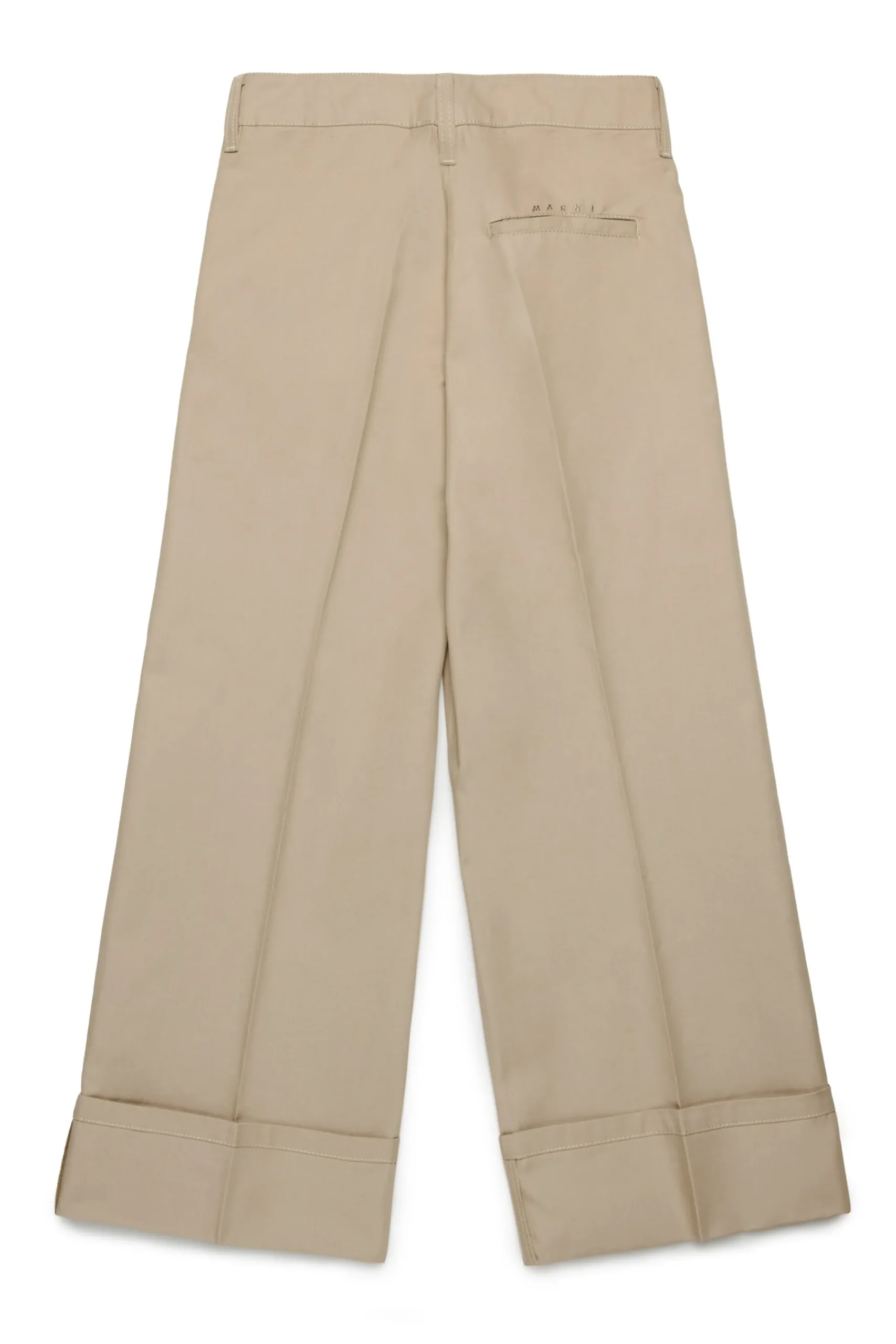 Pants | Party Looks>MARNI Gabardine chino pants with pleats sand