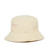 Hats And Caps | Logomania>MARNI Gabardine fisherman hat branded with logo hangtag yellow