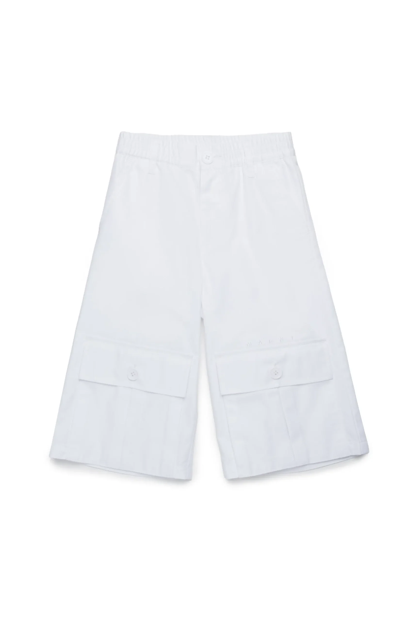 Shorts | Shorts>MARNI Gabardine shorts with pockets white