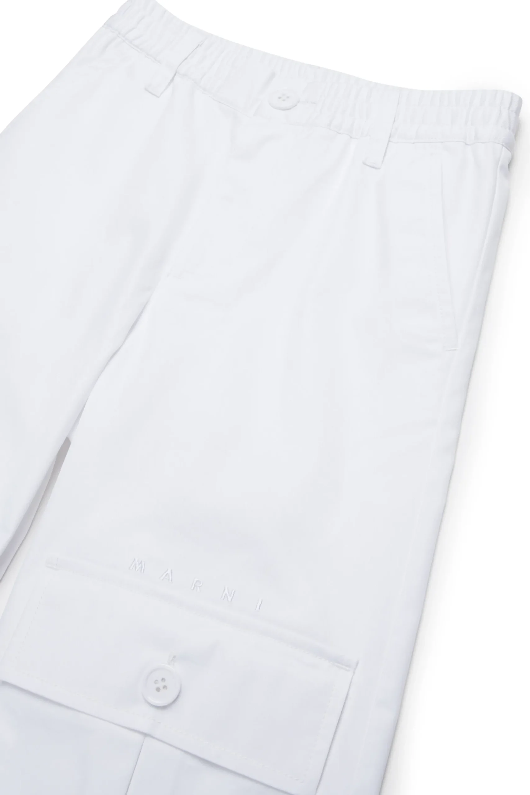 Shorts | Shorts>MARNI Gabardine shorts with pockets white