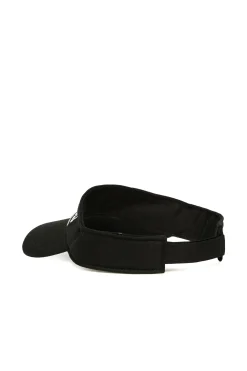 Hats And Caps | Swimwear>DIESEL Gabardine visor branded with institutional logo black