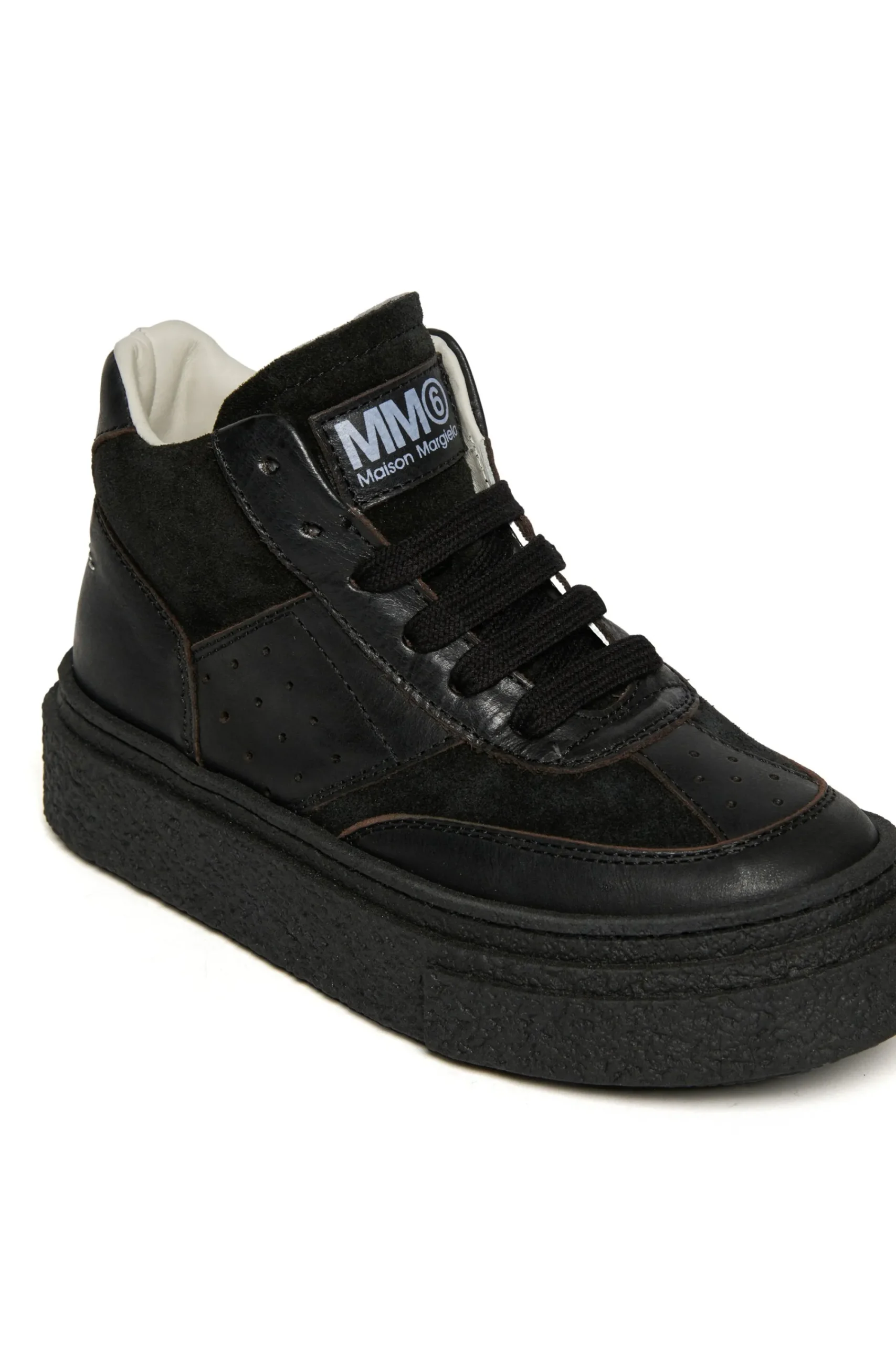 Sneakers | Sneakers>MM6 MAISON MARGIELA Gambetta leather midi trainers black