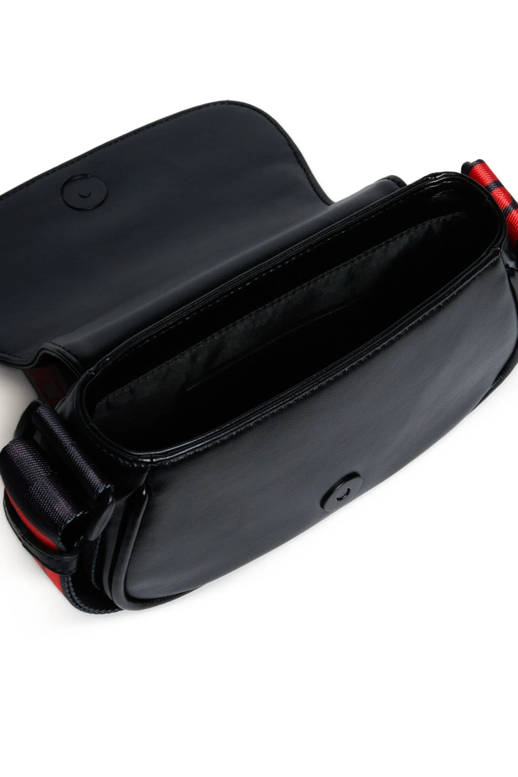 Bags And Backpacks>DIESEL Glossy coated fabric crossbody bag black