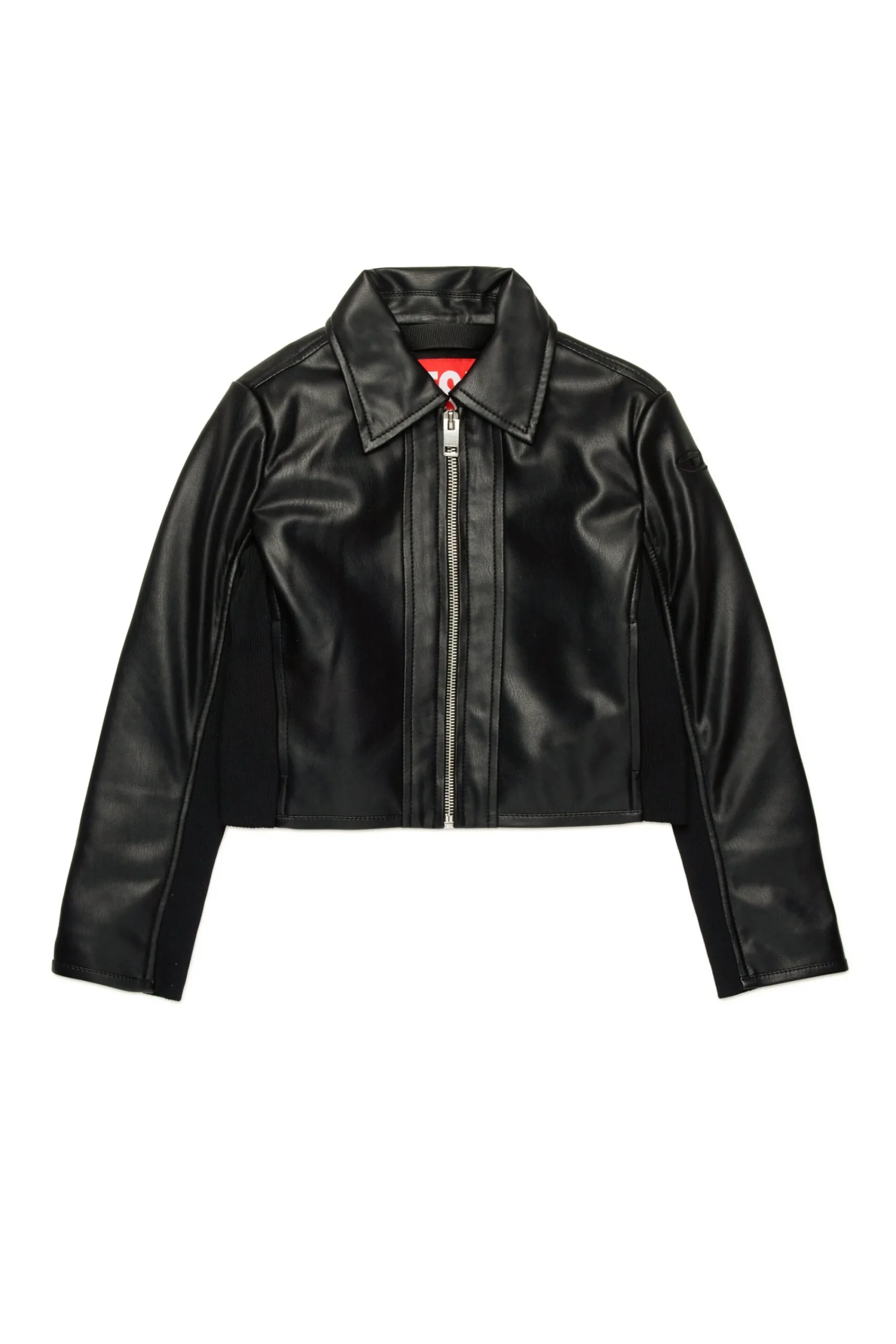Jackets And Padded Jackets>DIESEL Glossy coated fabric jacket black