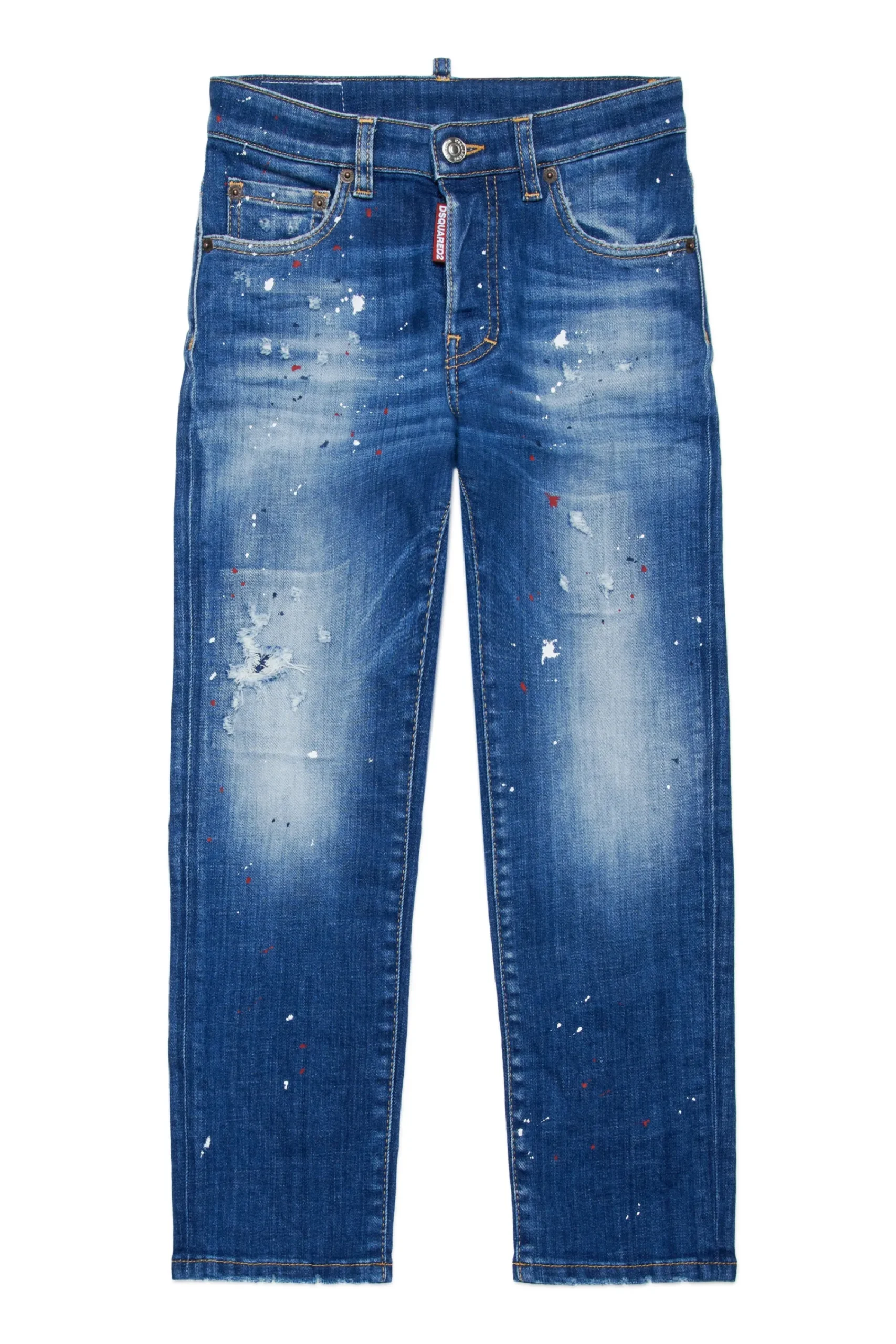 Jeans | Denim-Mania>DSQUARED2 Gradient skinny jeans with stains - 642 blue denim