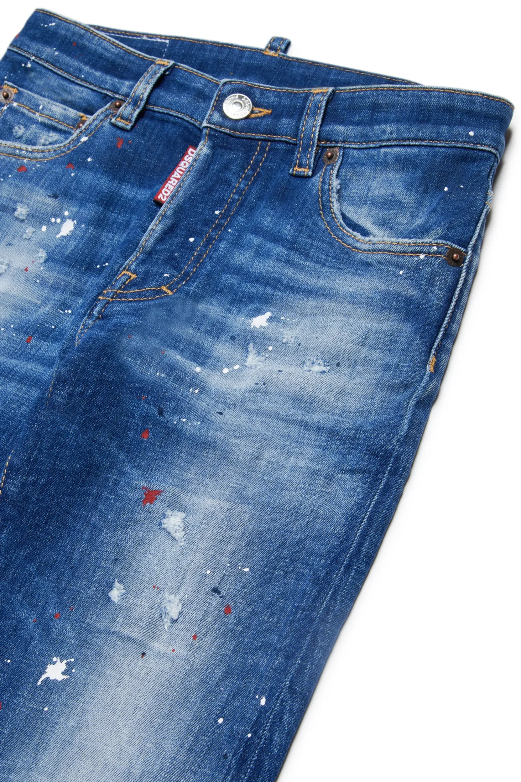 Jeans | Denim-Mania>DSQUARED2 Gradient skinny jeans with stains - 642 blue denim