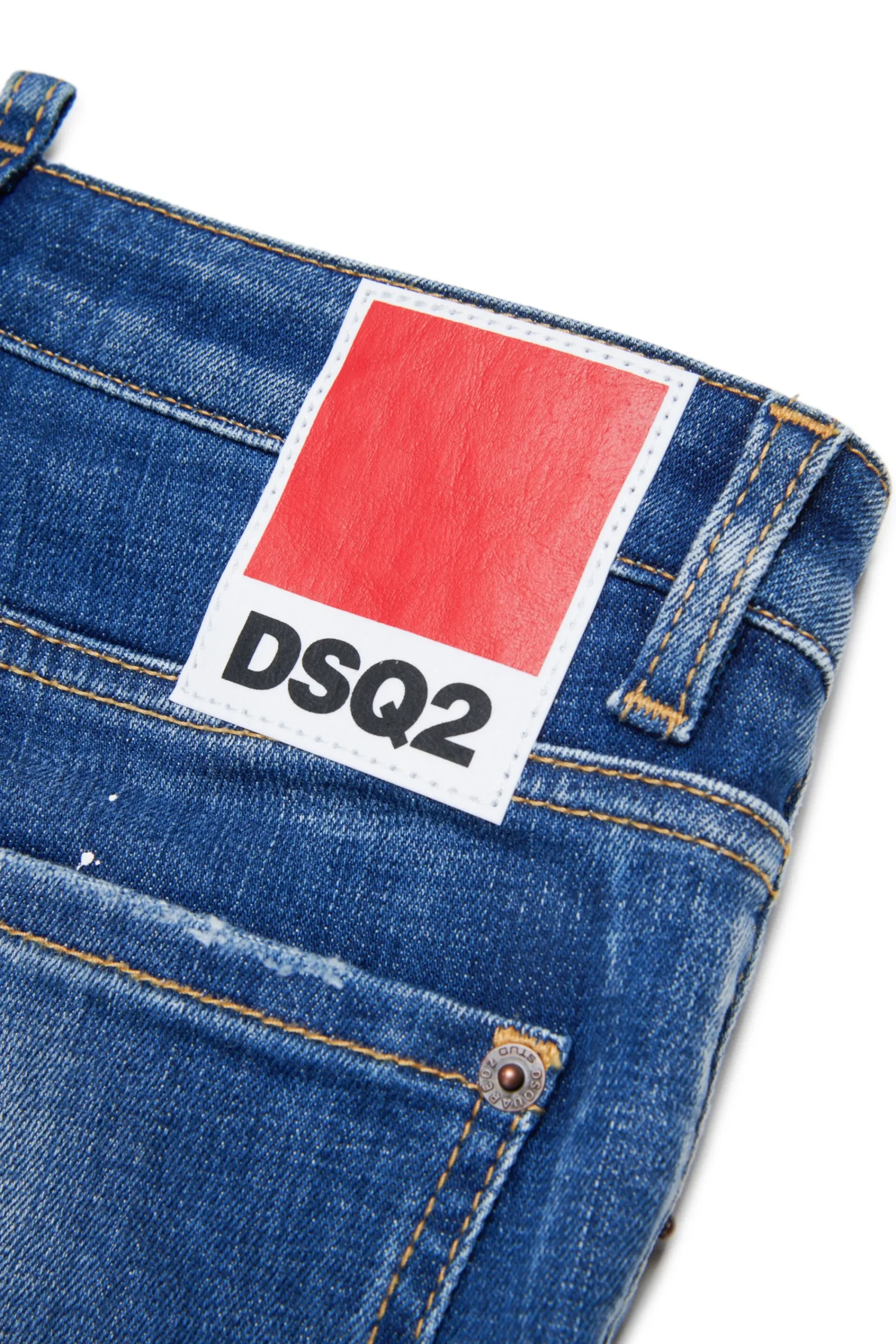 Jeans | Denim-Mania>DSQUARED2 Gradient straight jeans with stains - Cool Girl blue denim