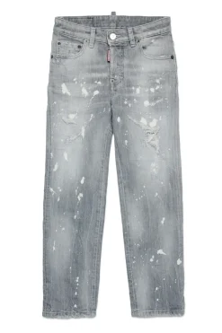 Jeans | Denim-Mania>DSQUARED2 straight jeans with colour spots - 642 grey
