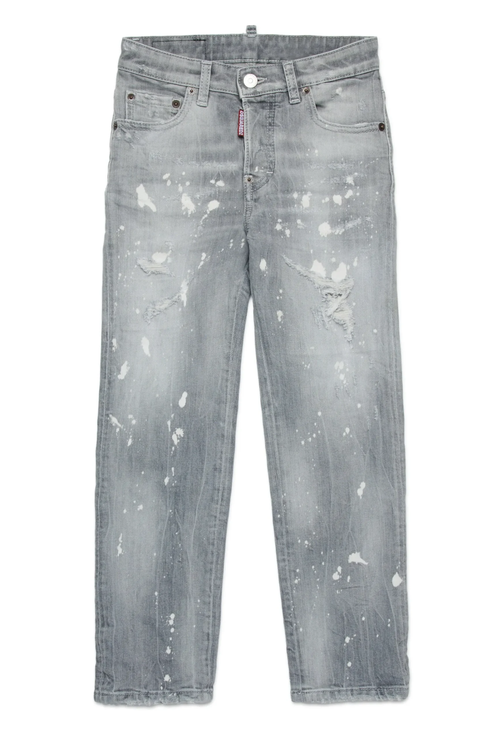 Jeans | Denim-Mania>DSQUARED2 straight jeans with colour spots - 642 grey