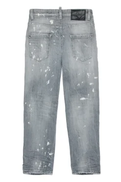 Jeans | Denim-Mania>DSQUARED2 straight jeans with colour spots - 642 grey