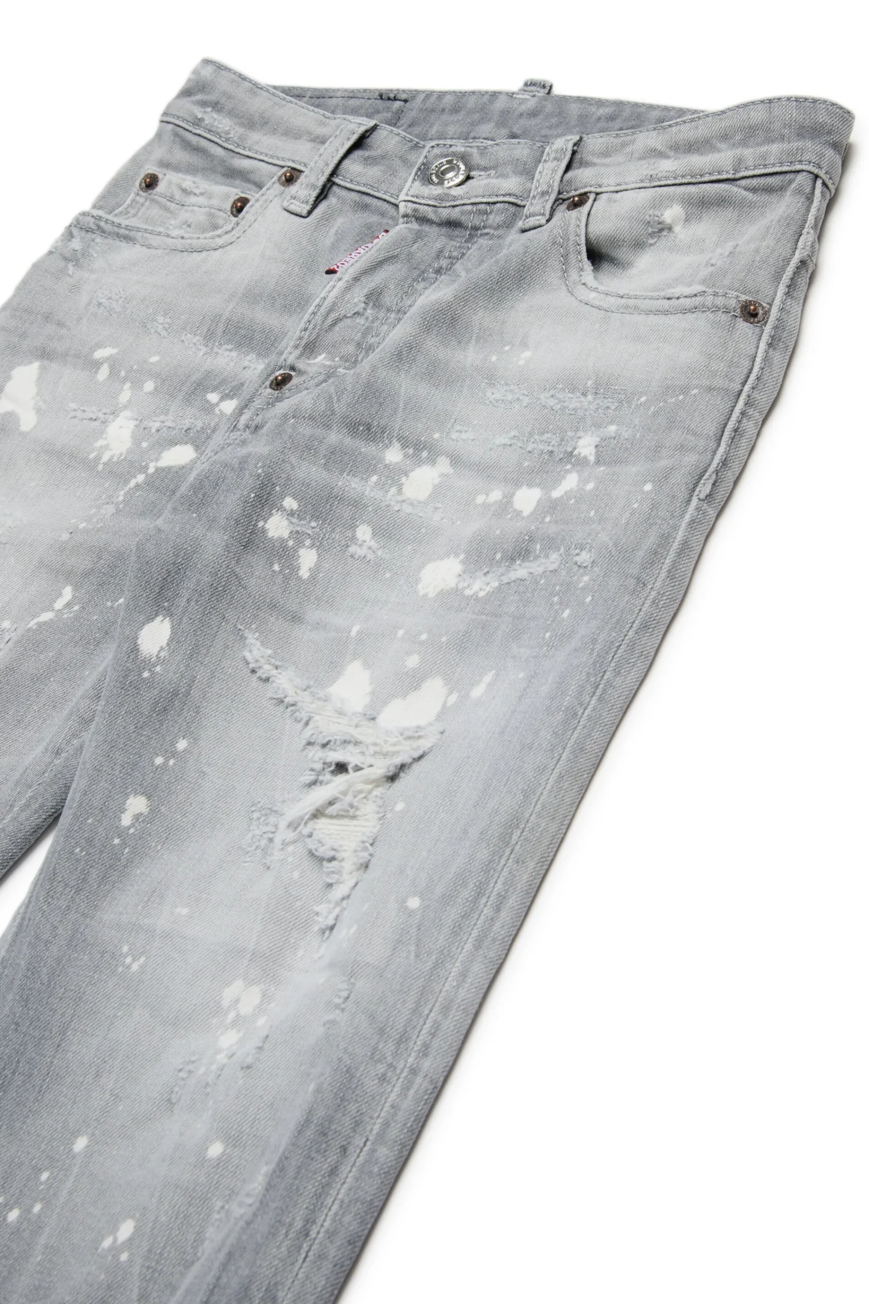 Jeans | Denim-Mania>DSQUARED2 straight jeans with colour spots - 642 grey