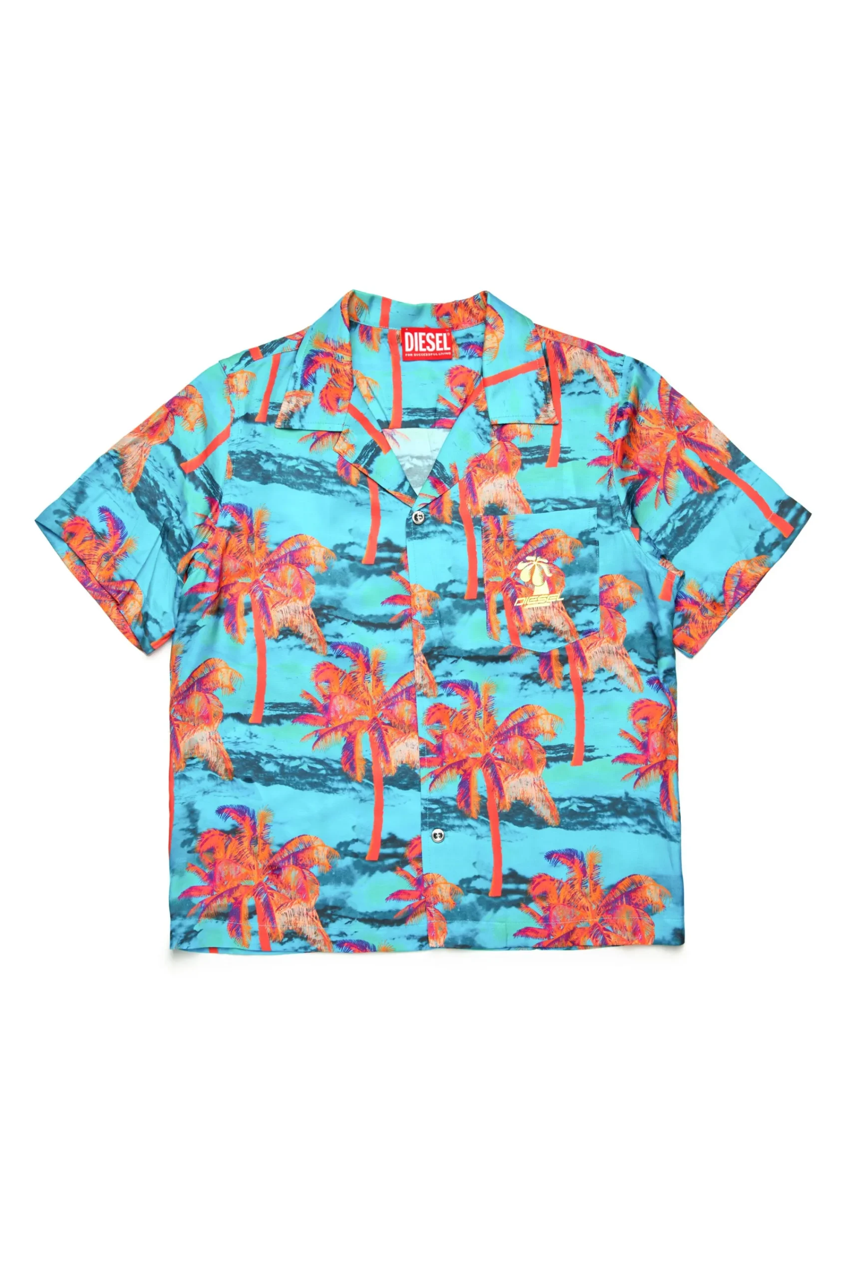 Swimwear | Swimwear>DIESEL Hawaii allover viscose bowling shirt multicolor
