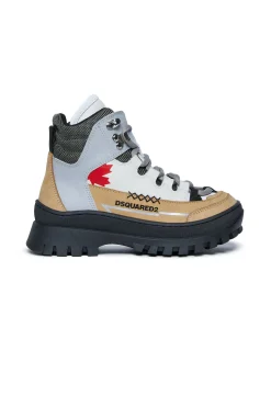 Sneakers | Sneakers>DSQUARED2 Hiking-style midi trainers light grey