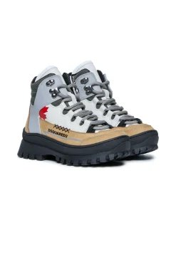 Sneakers | Sneakers>DSQUARED2 Hiking-style midi trainers light grey