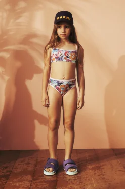 Swimwear | Swimwear>MARNI Holiday allover bikini swimming costume placid blue