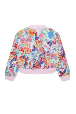 Sweatshirts>MARNI Holiday allover bomber-style sweatshirt placid blue