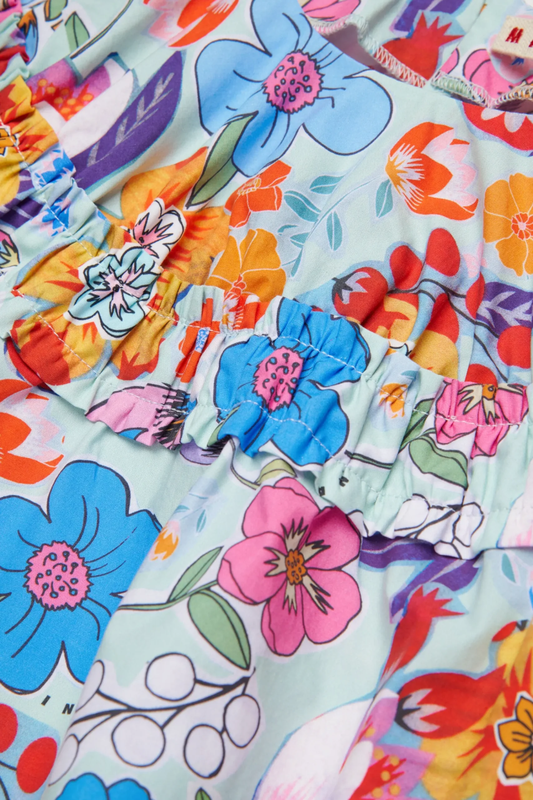 Dresses>MARNI Holiday allover poplin dress placid blue