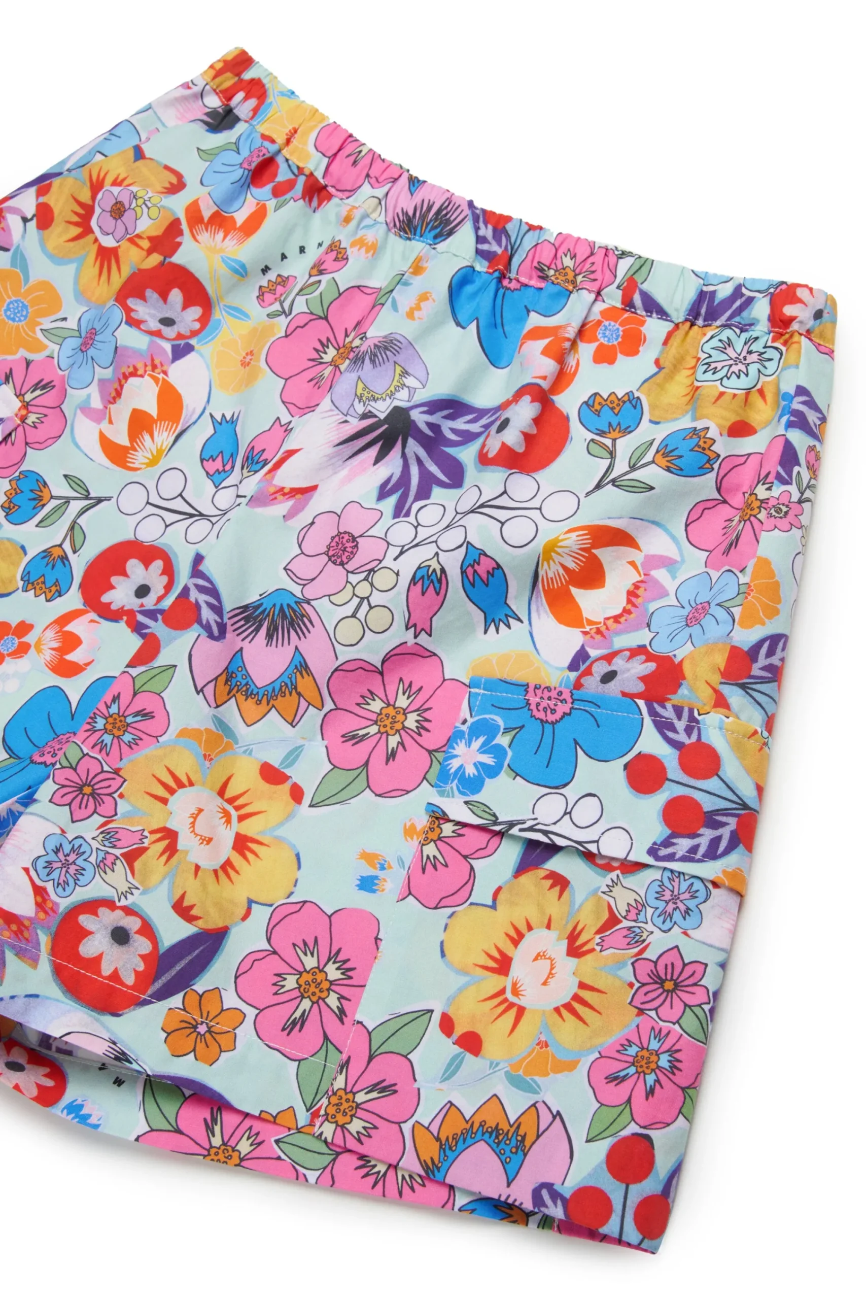 Shorts>MARNI Holiday allover poplin shorts placid blue